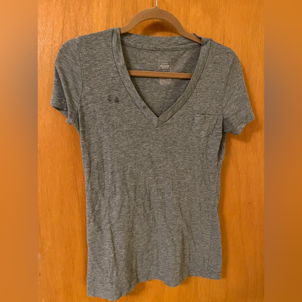 Grey casual shirt with small pocket